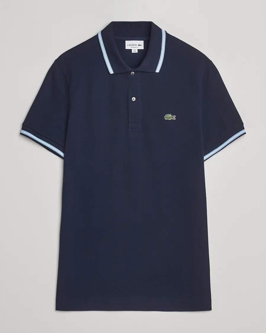 Lacoste Original Tipped Polo Piké Navy Blue