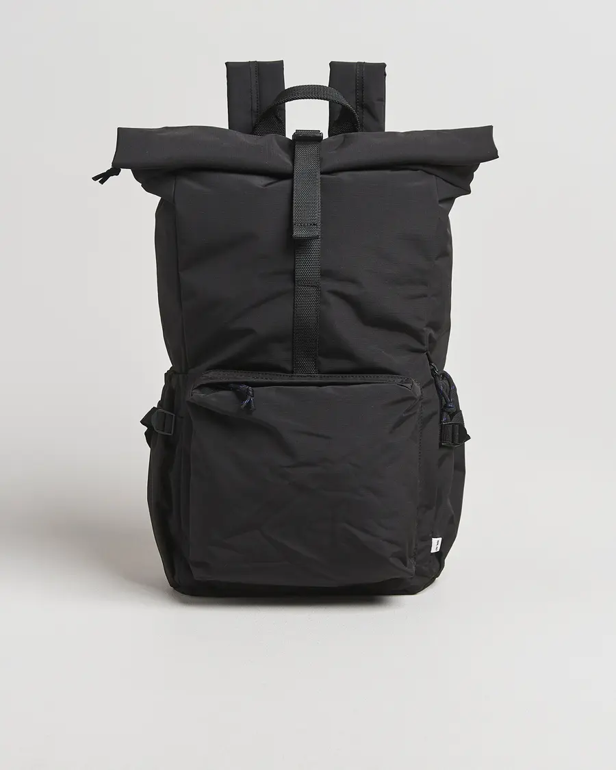 NN07 Nylon Ripstop Rolltop Backpack Black