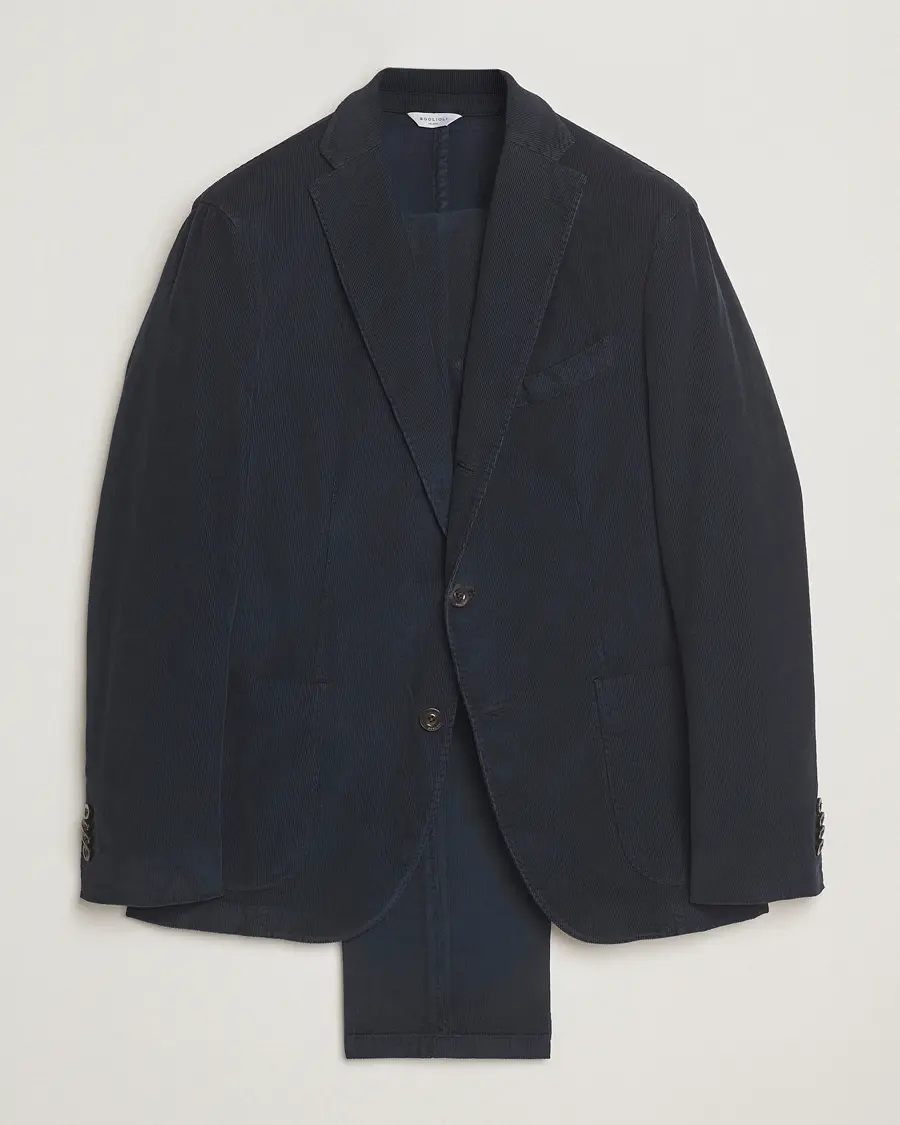 Boglioli K Jacket Baby Corduroy Suit Navy