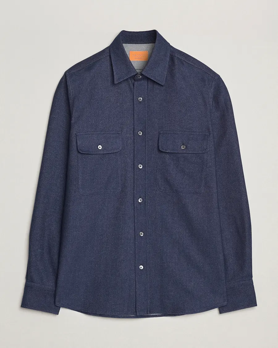 Grigio Heavy Twill Overshirt Navy