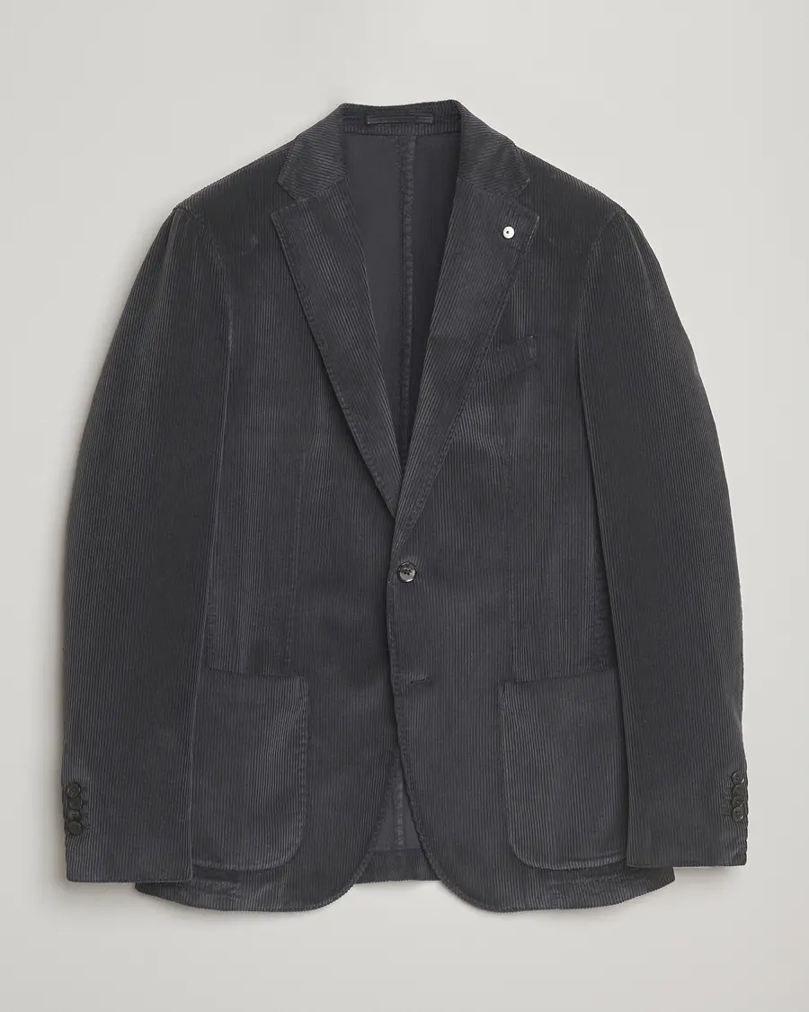 L.B.M. 1911 Jack Corduroy Blazer Dark Grey