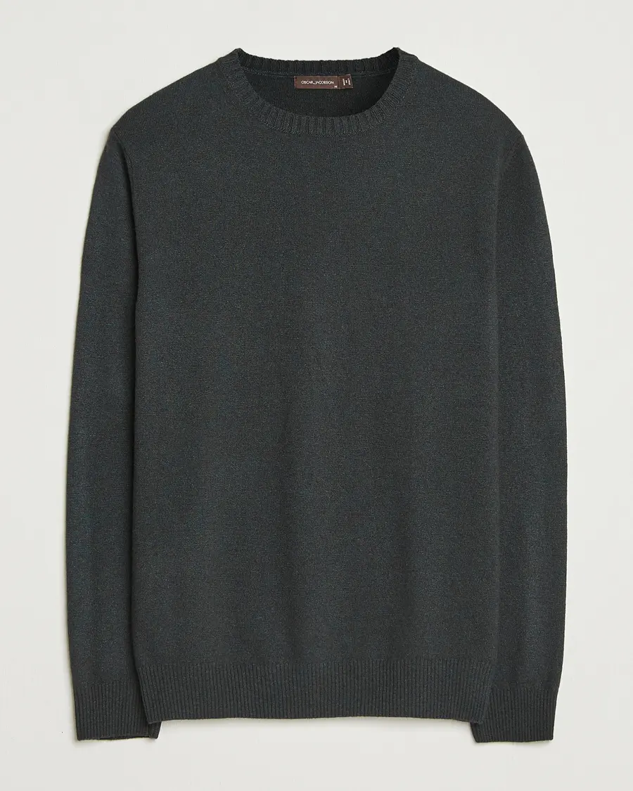 Oscar Jacobson Valter Wool/Cashmere Round Neck Green