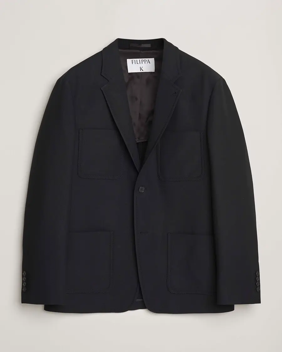 Filippa K Riley Wool Workwear Blazer Black