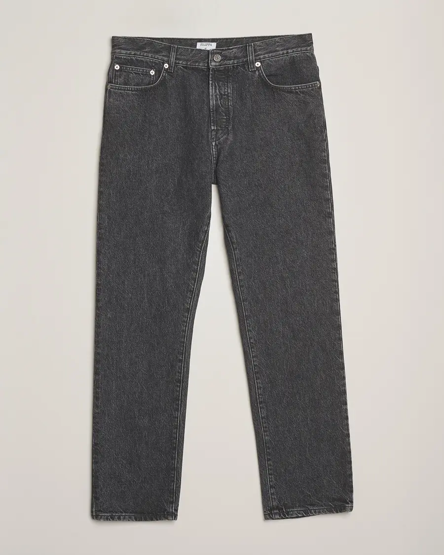 Filippa K Tapered Cropped Jeans Washed Black