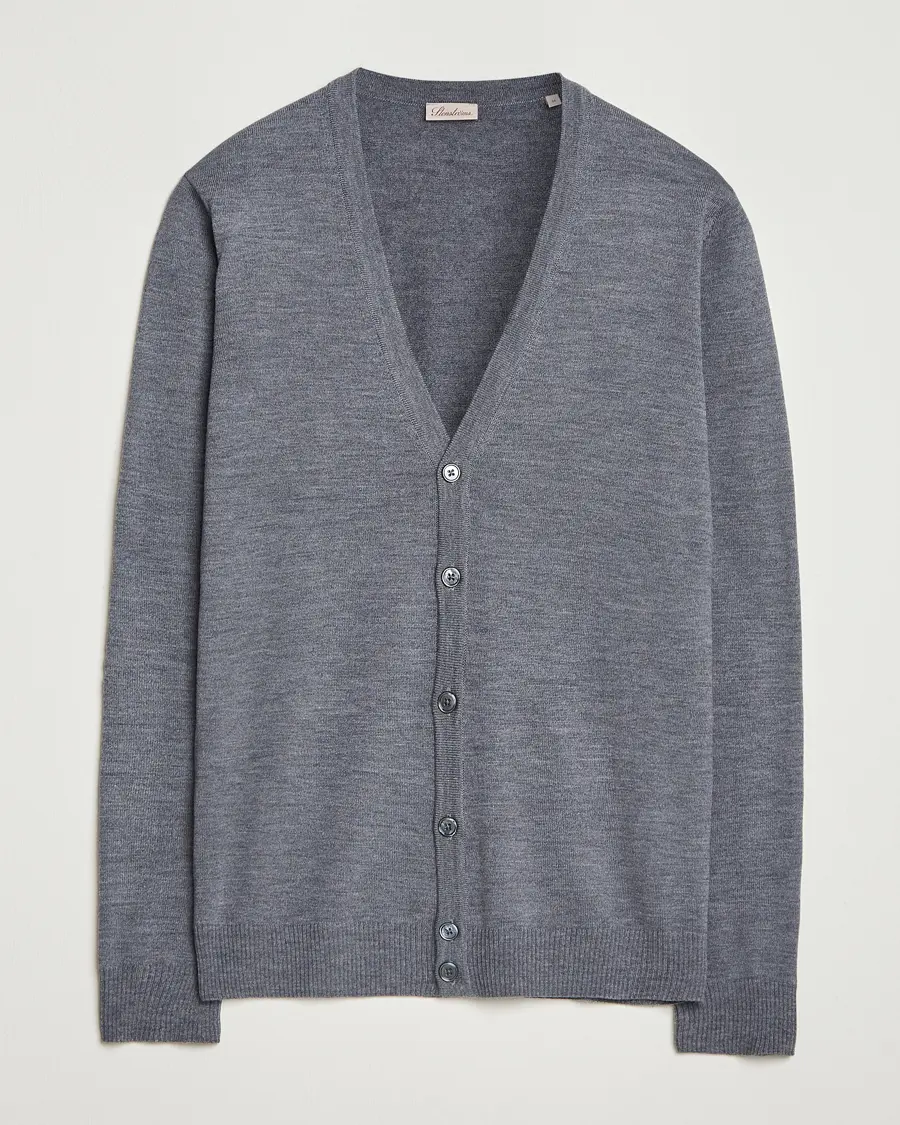 Stenströms Merino Cardigan Grey