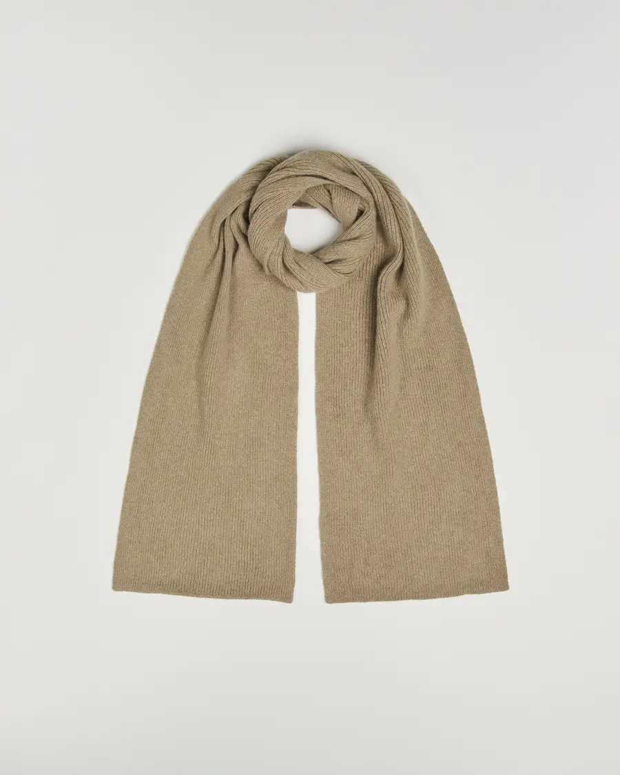 Le Bonnet Lambswool/Caregora Scarf Clay