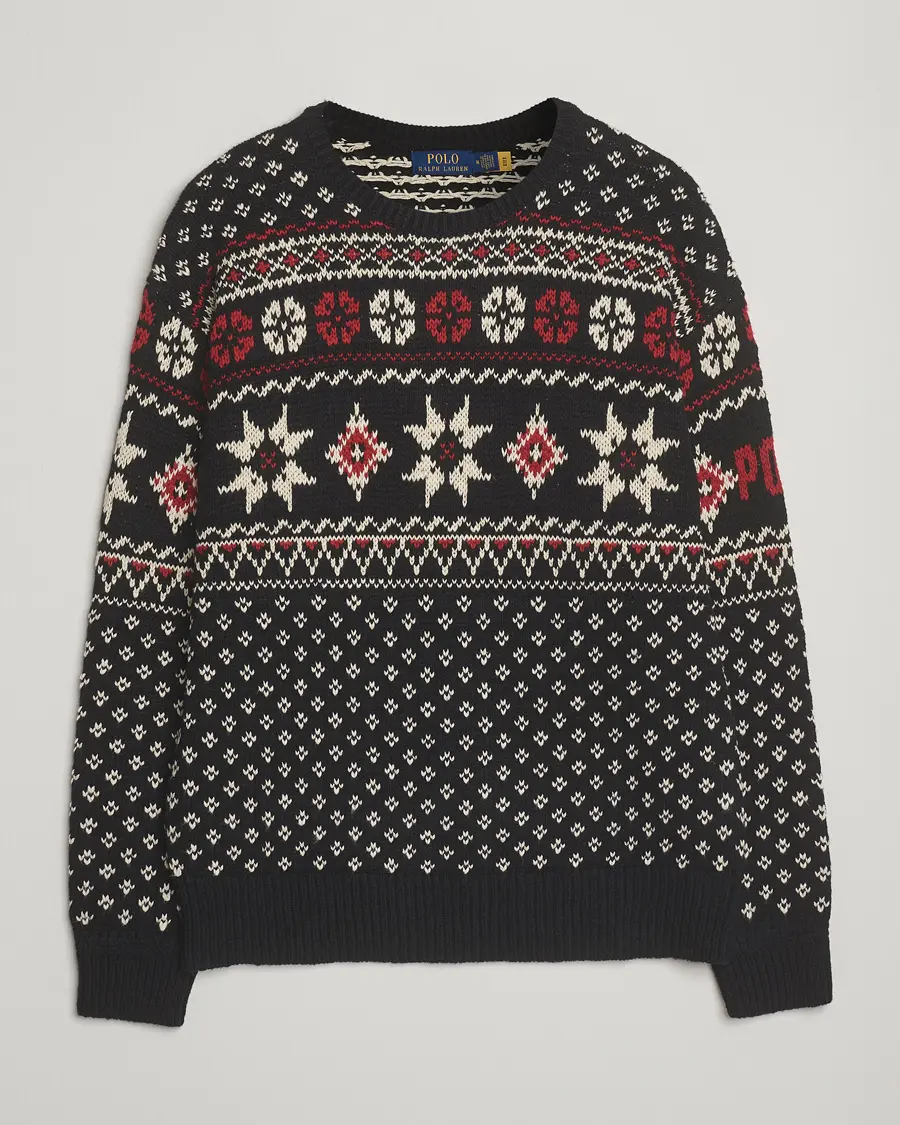 Polo Ralph Lauren Cotton/Cashmere Sweater Black Combo