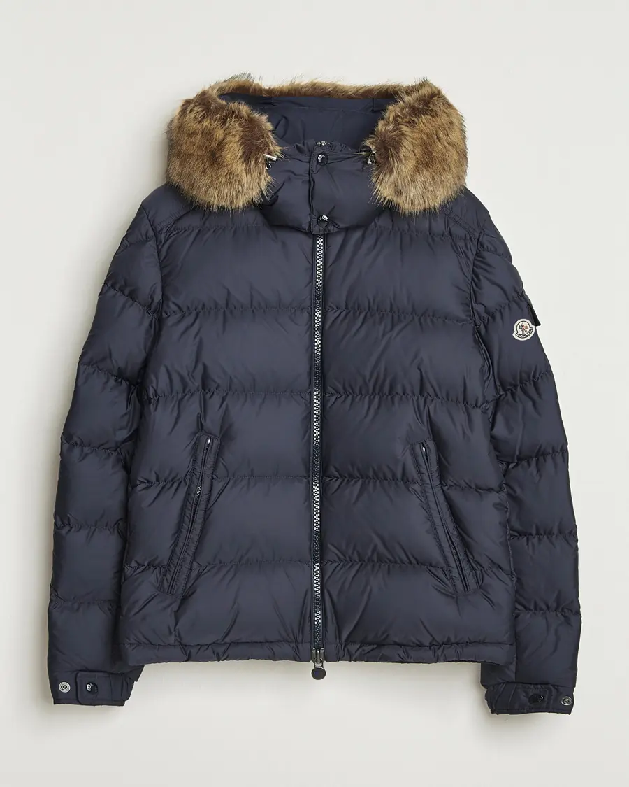 Moncler Maya Faux Fur Jacket Navy