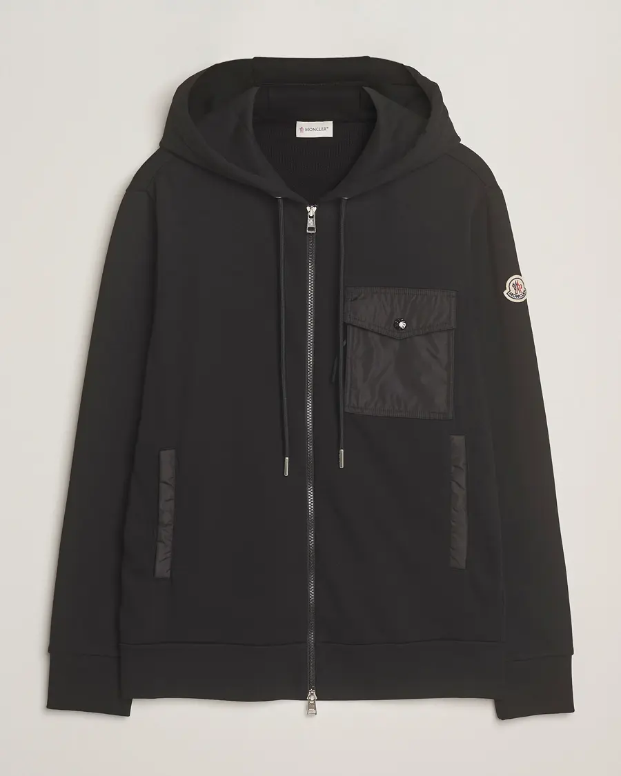 Moncler Full Zip Hoodie Black