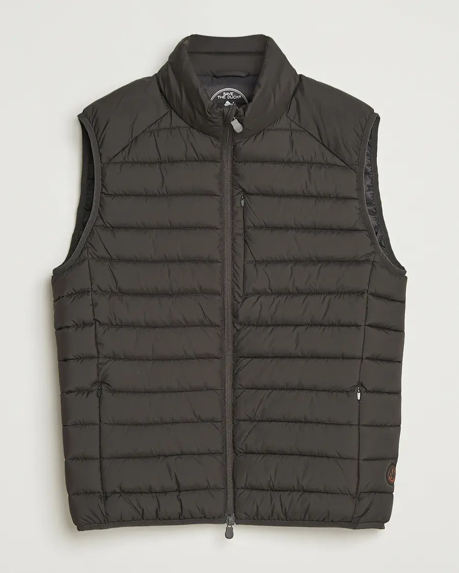 Save The Duck Rhus Matt Lightweight Vest Brown Black