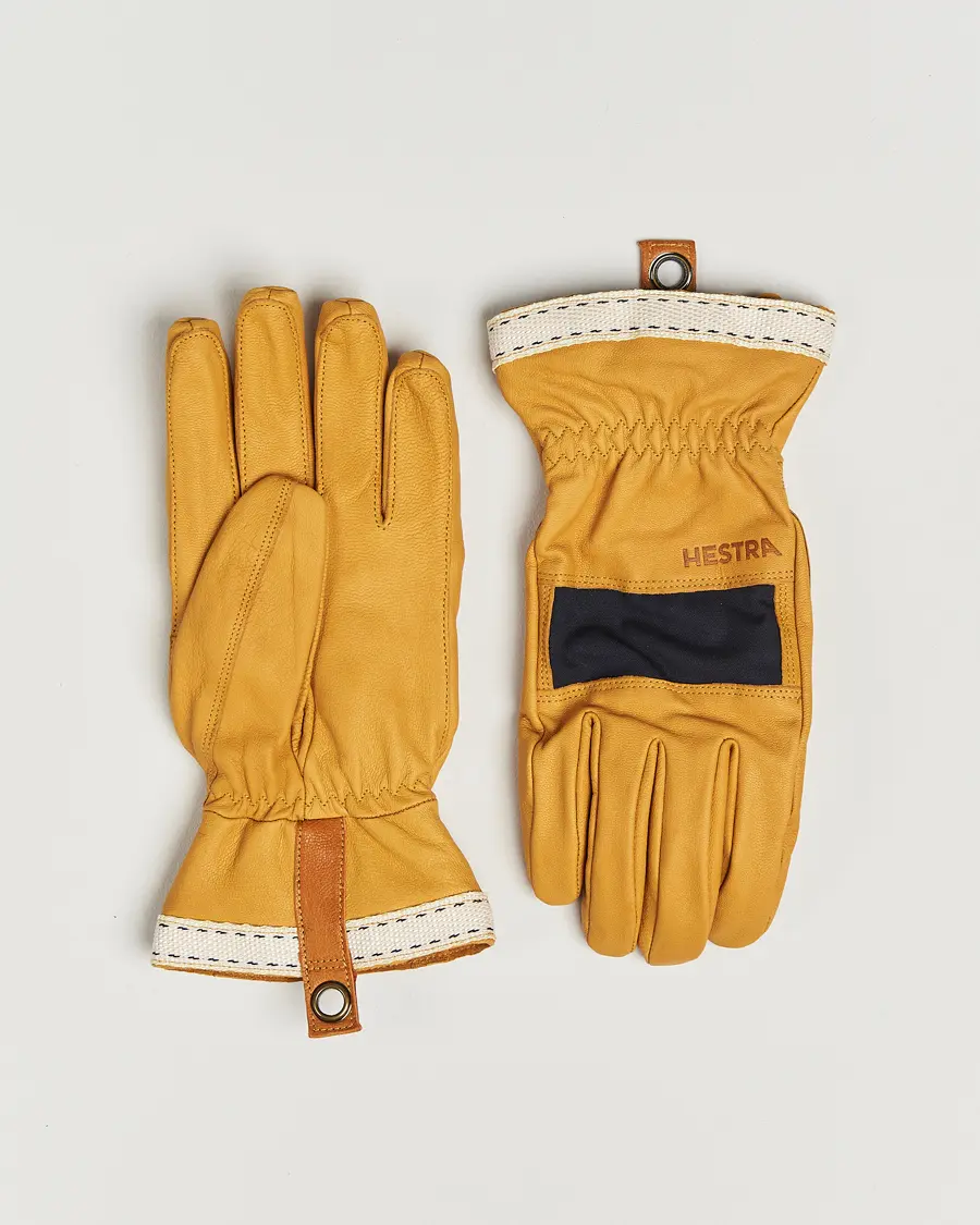 Hestra Njord Lambskin Wool Lined Glove Navy/Natural Brown