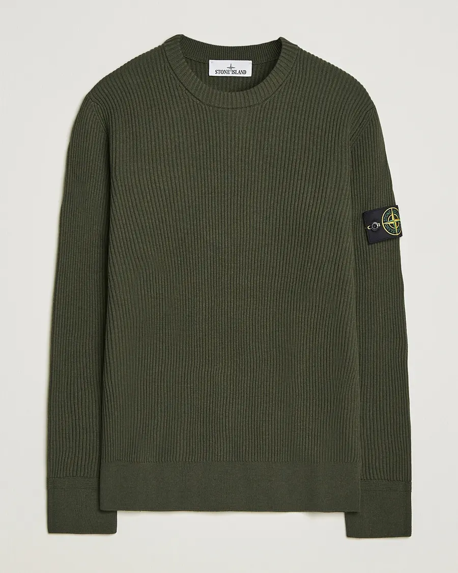 Stone Island Full Rib Crewneck Military Green