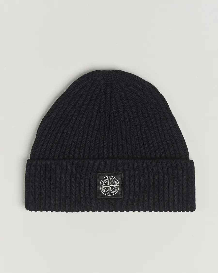 Stone IslandFull Rib Wool HatNavy Blue