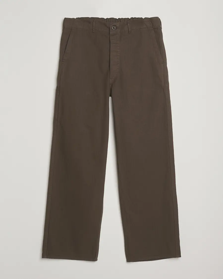 orSlow Wide Fit French Work Pants Coffee Brown