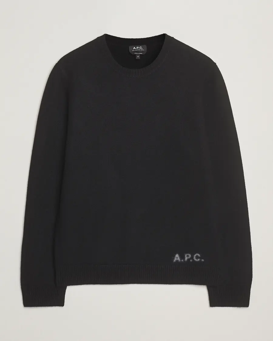 A.P.C. Edward Wool Knitted Sweater Black