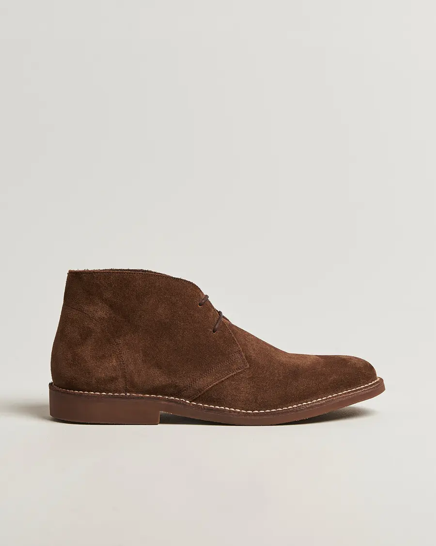 Loake Shoemakers Sahara Suede Chukka Dark Brown