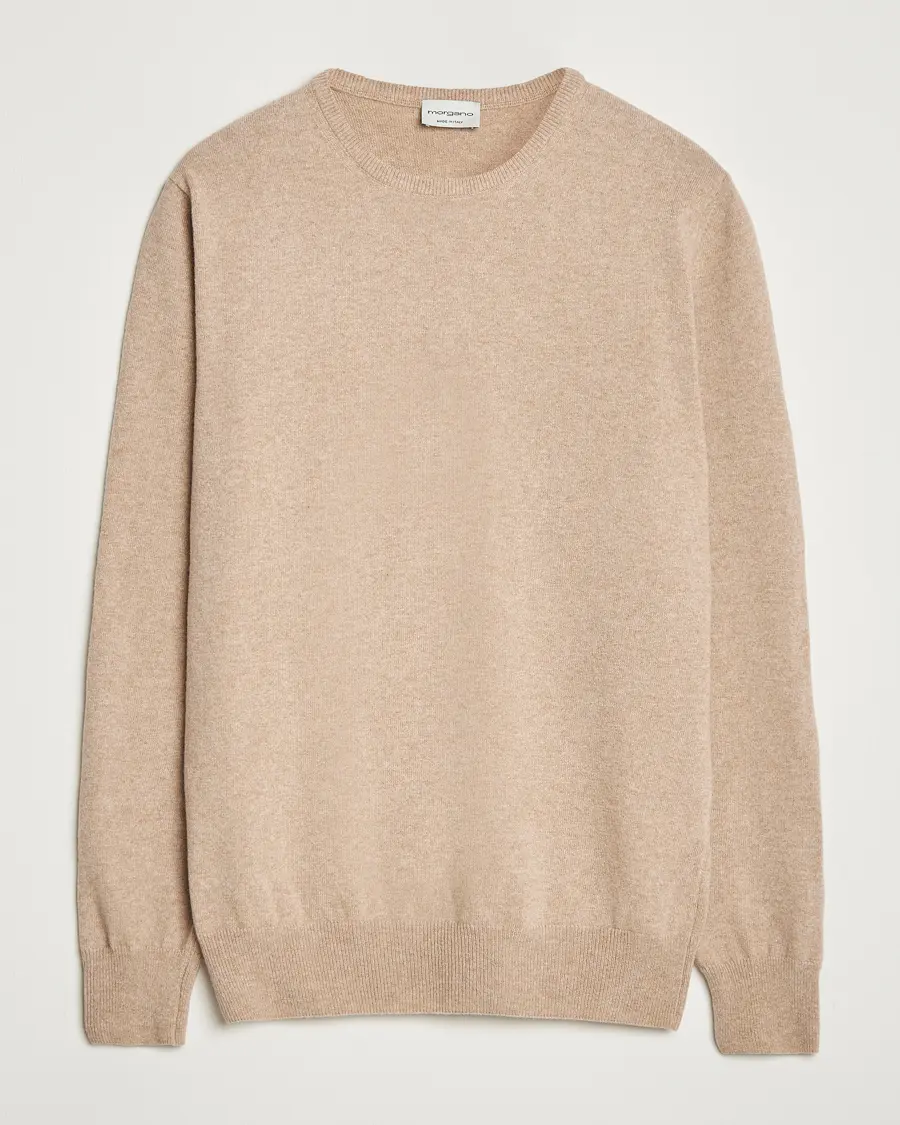 Morgano Wool/Cashmere Crewneck Beige