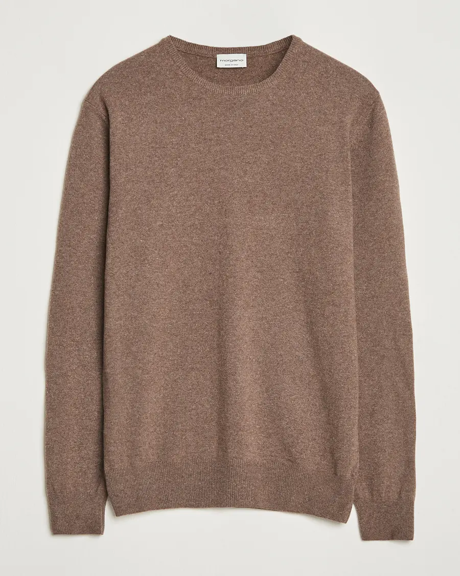 Morgano Wool/Cashmere Crewneck Brown