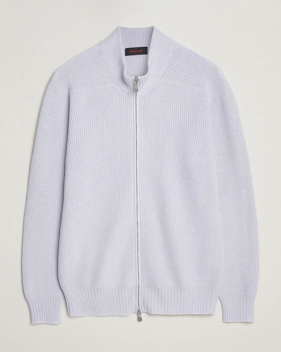 Gran Sasso Rainwool Full Zip Light Purple Melange