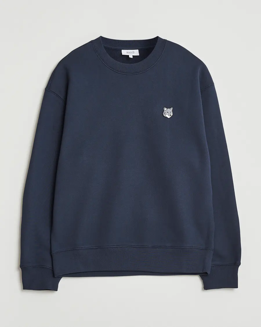 Maison Kitsuné Grey Fox Head Sweatshirt Classic Navy
