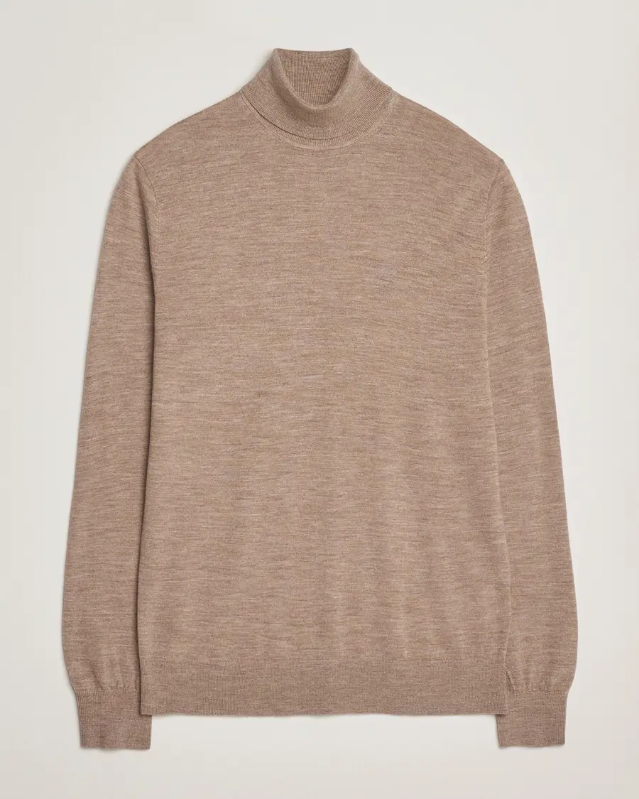 Tiger of Sweden Nevile Extra Fine Merino Polo Beige Melange