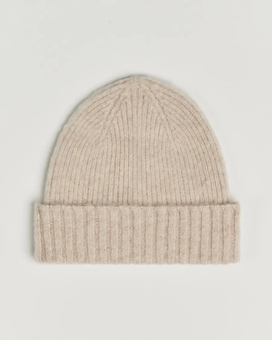Robert MackieRona Ribbed Shaggy Lambswool BeanieWhite