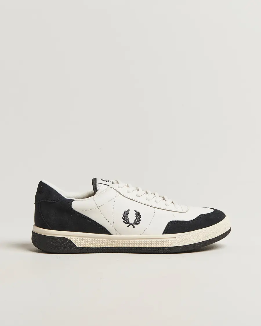 Fred Perry B11 Leather/Suede Sneaker Snow White/Navy