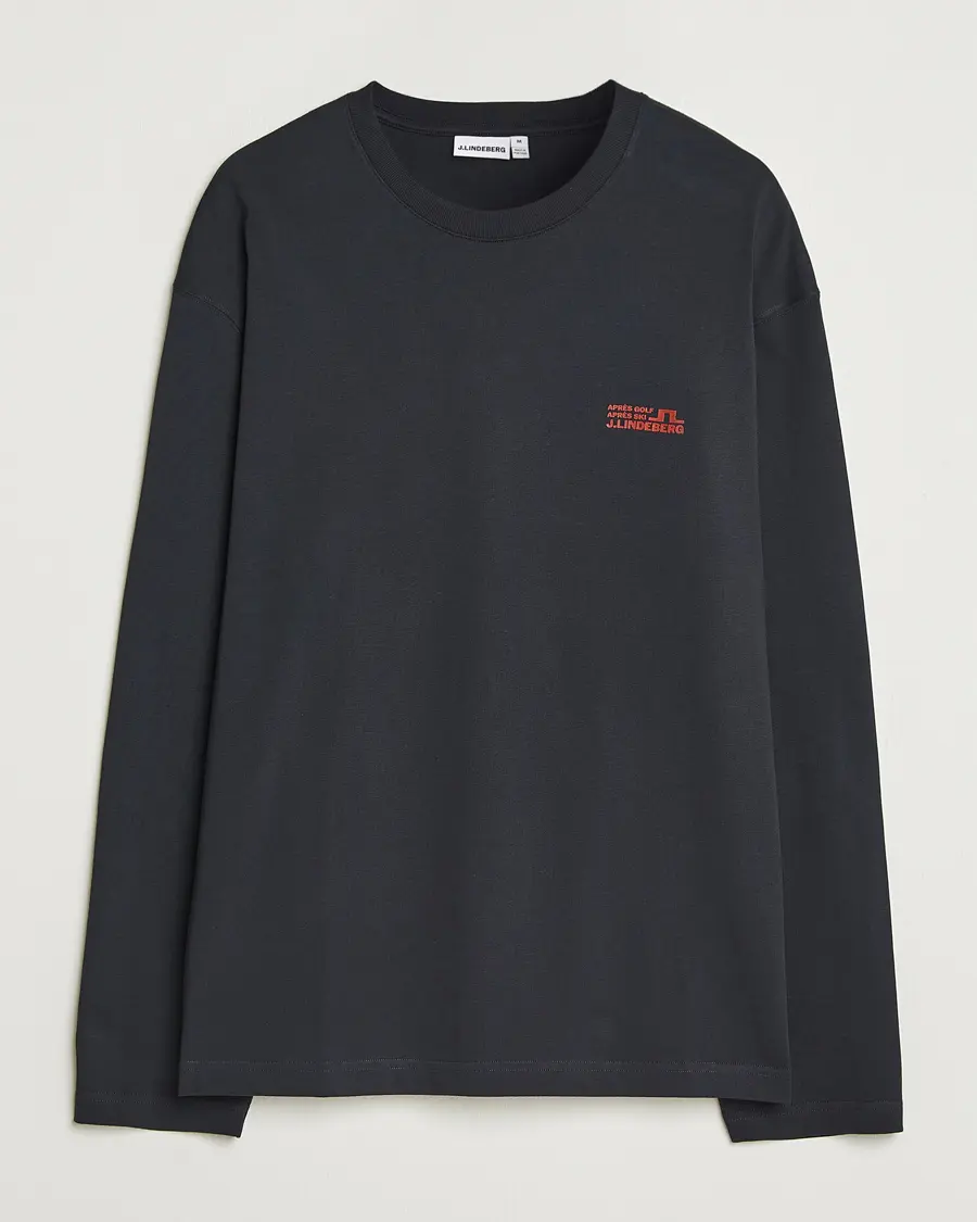 J.Lindeberg Walsh Printed Long Sleeve T-Shirt Black