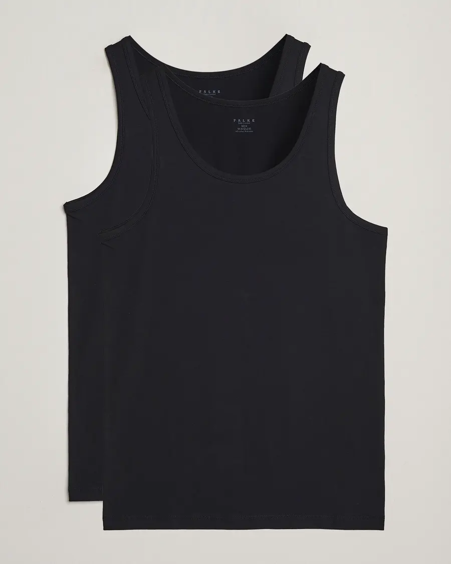 Falke 2-Pack Cotton Tank Top Black