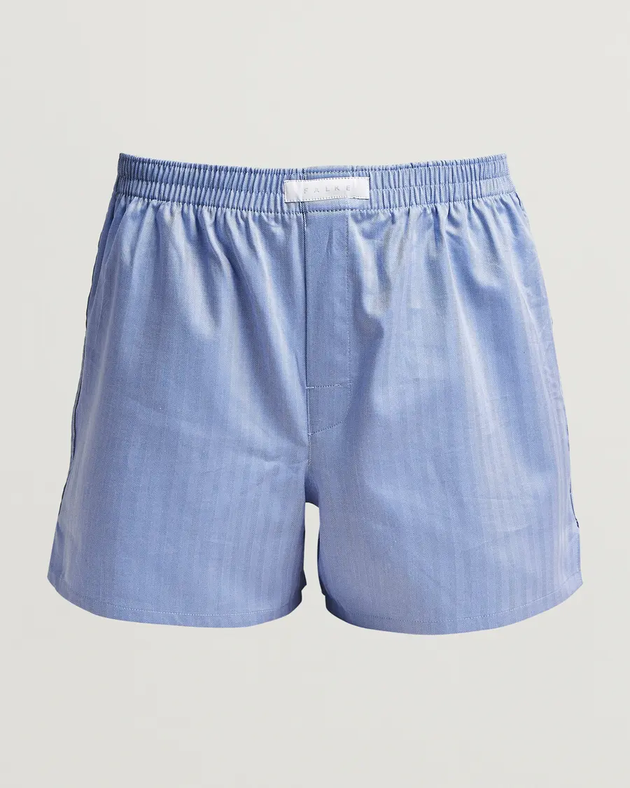 Falke Cotton Woven Boxer Shorts Ocean Blue