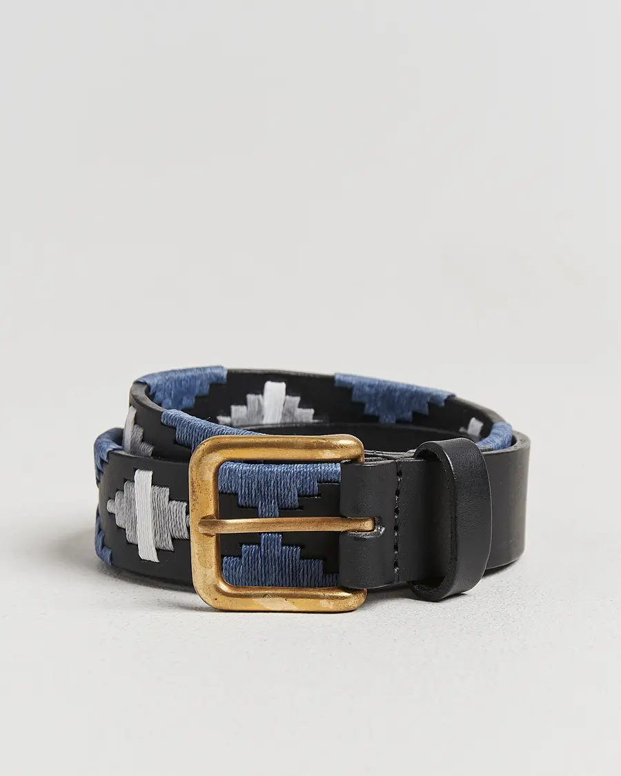 Pampeano Sierra Hand Stitched Classic Leather Belt 3,5cm Black