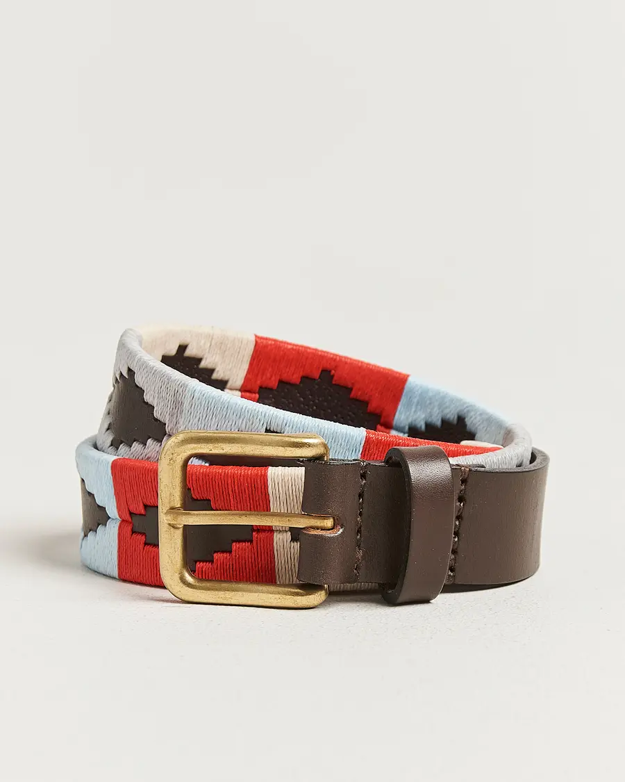 Pampeano Brisa Hand Stitched Classic Leather Belt 3,5cm Multi