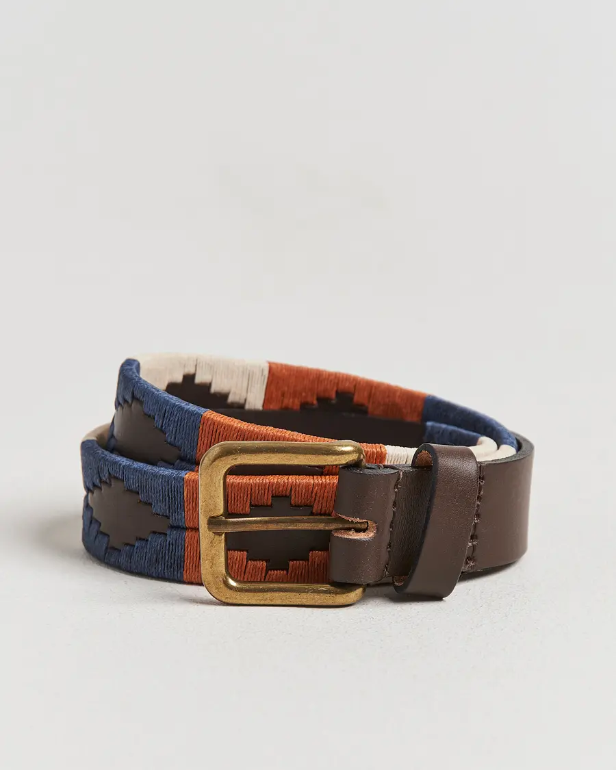 Pampeano Aurora Hand Stitched Classic Leather Belt 3,5cm Orange