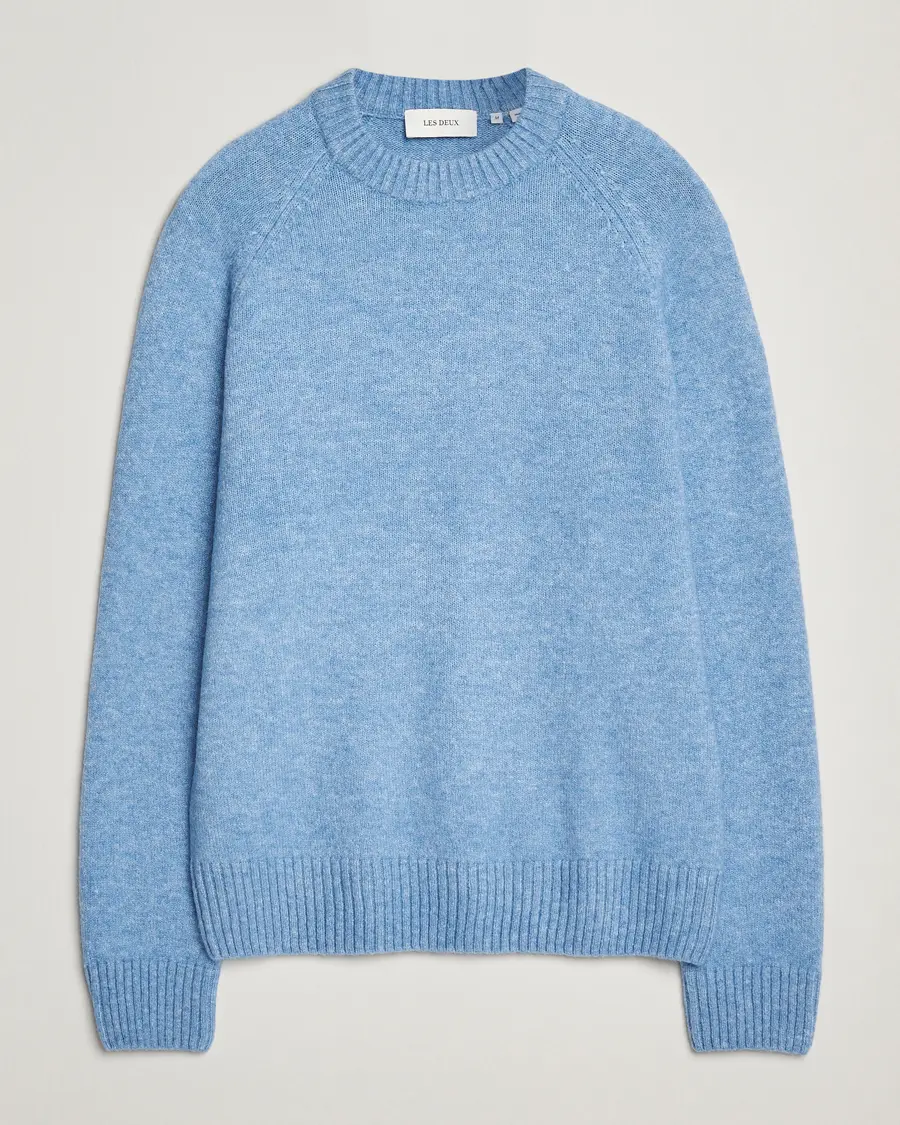 Les Deux Gilbert Crew Neck Knit Allure Blue