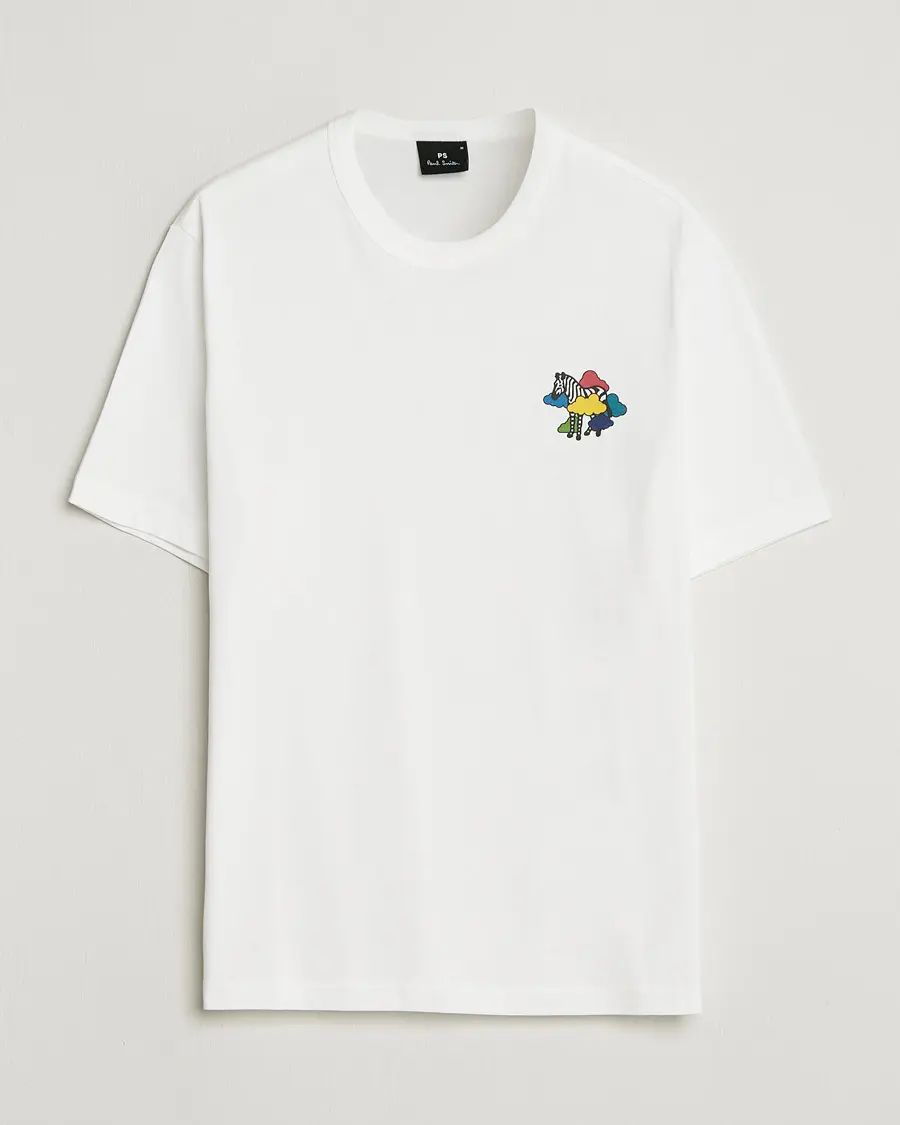 PS Paul Smith Cloud Zebra Printed T-Shirt White