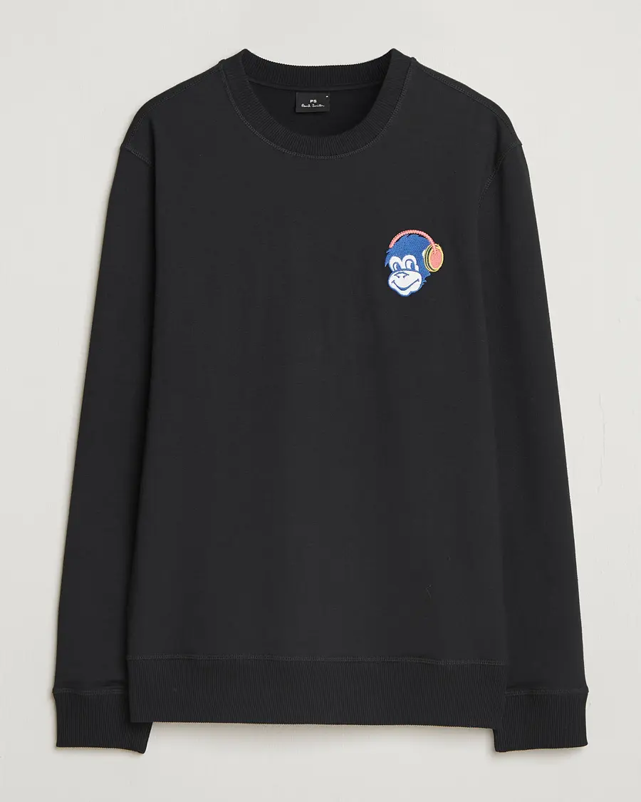 PS Paul Smith Monkey Headphone Printed Sweatshirt Black