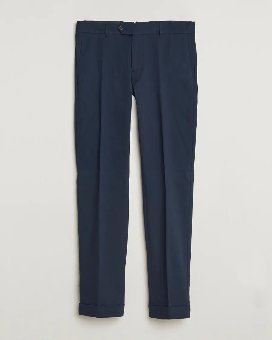BOSS BLACK Genius Cotton Trousers Dark Blue