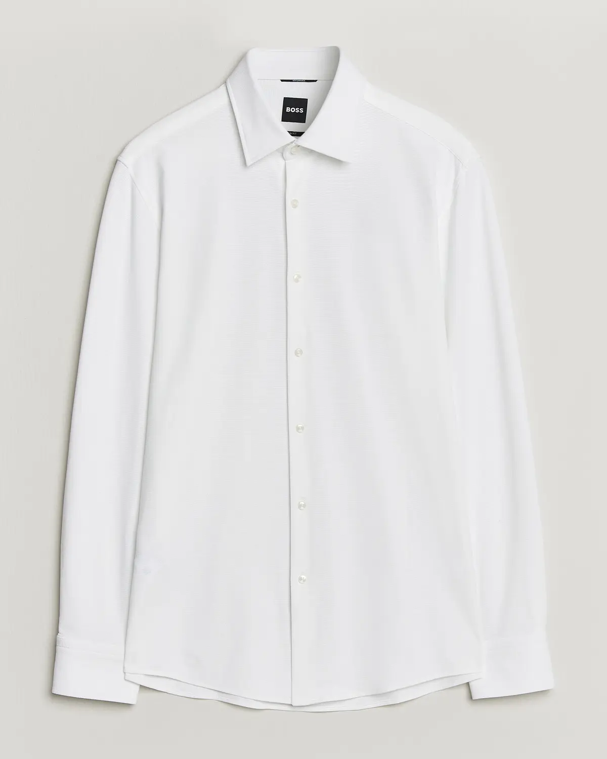 BOSS BLACK Hank Structured Jersey Shirt White