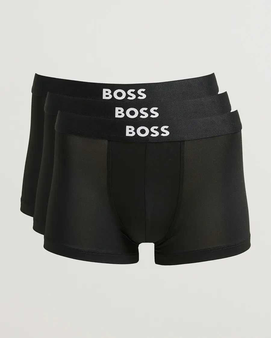 BOSS BLACK 3-Pack Microfibre Trunk Black
