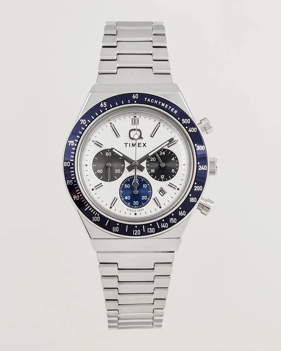 Timex Q Chronograph Tonal Sub Dials 40mm White Dial
