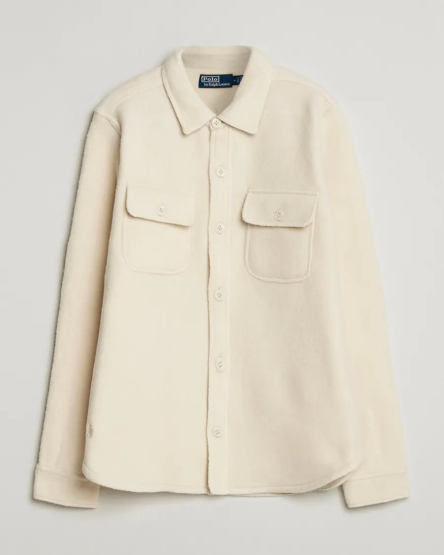 Polo Ralph Lauren Felted Wool Pocket Shirt Andover Cream