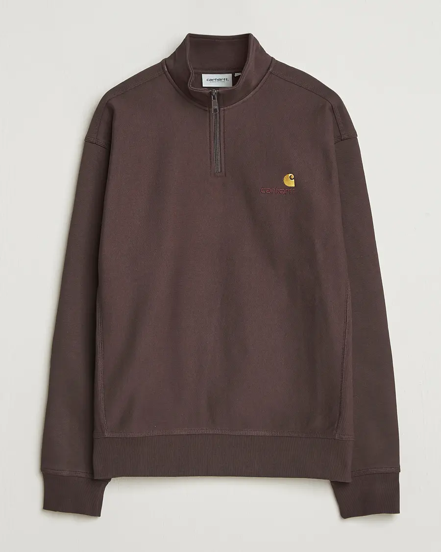 Carhartt WIP Half Zip American Script Sweat Palisander