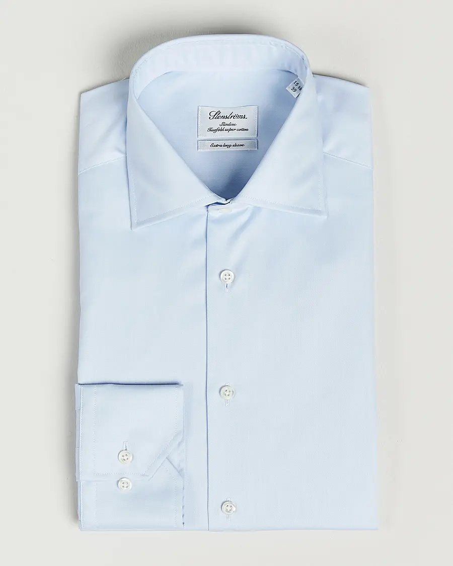 Stenströms Slimline X-Long Sleeve Shirt Light Blue