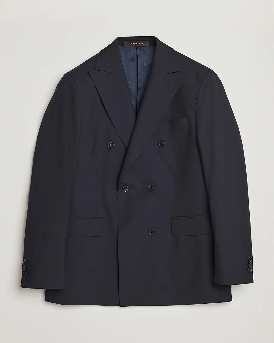 Oscar Jacobson Farris Wool Blazer Navy