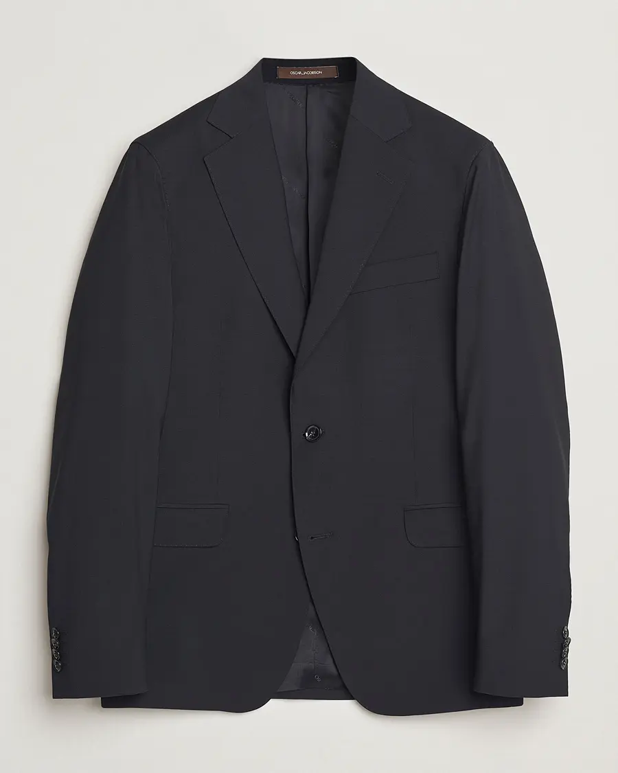 Oscar Jacobson Ego Wool Blend Blazer Black