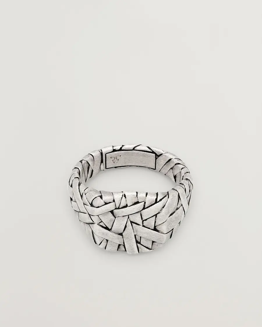 Tom Wood Quilt Ring Small Silver