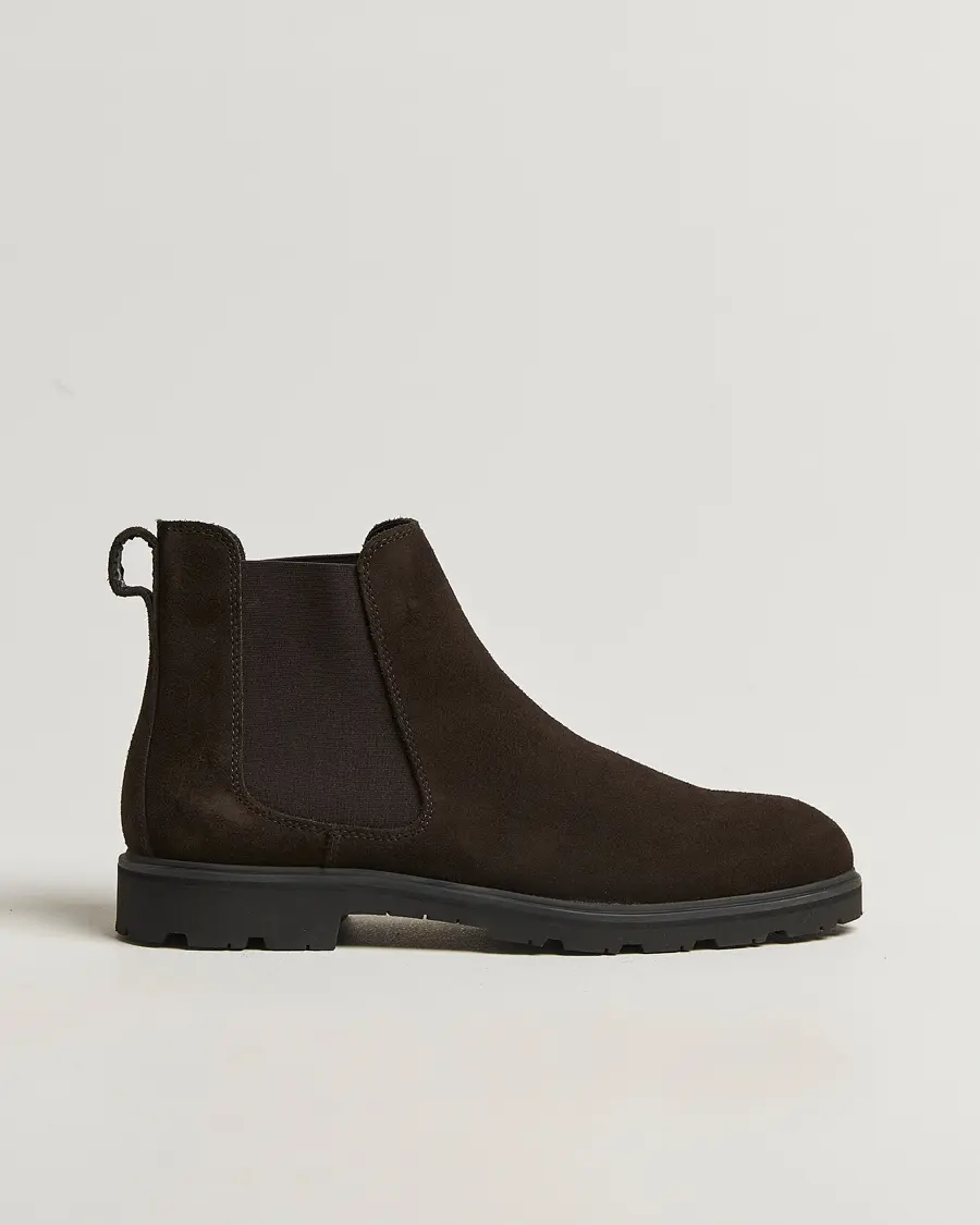 UBR Thunder Chelsea Suede Boot Dark Brown