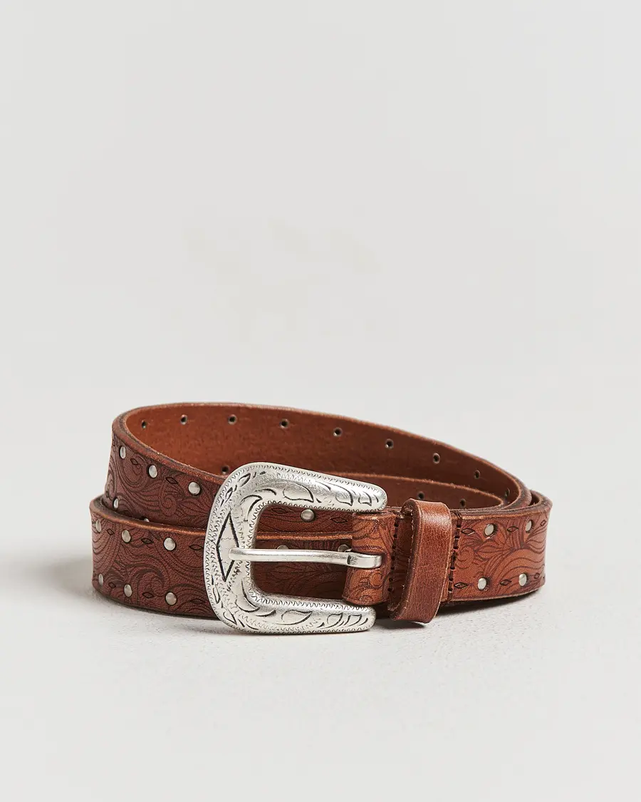 Anderson's Stud Western 2,5cm Belt Brown