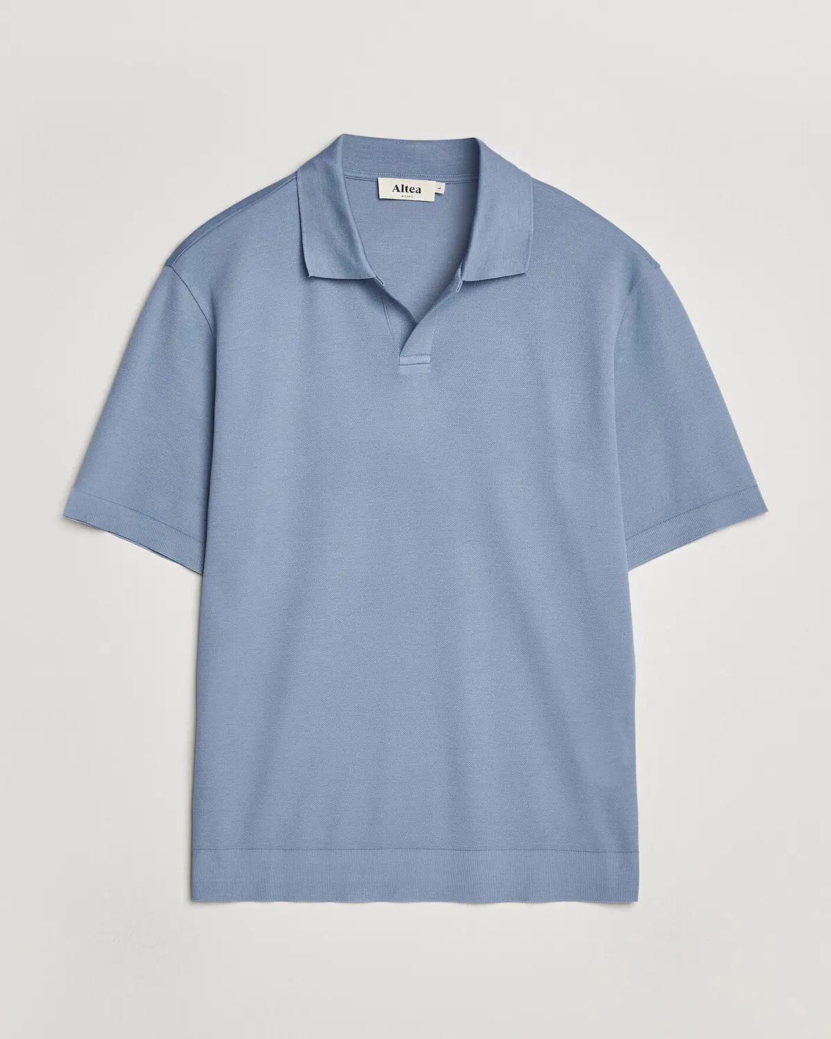 Altea Jersey Piquet Polo Light Blue