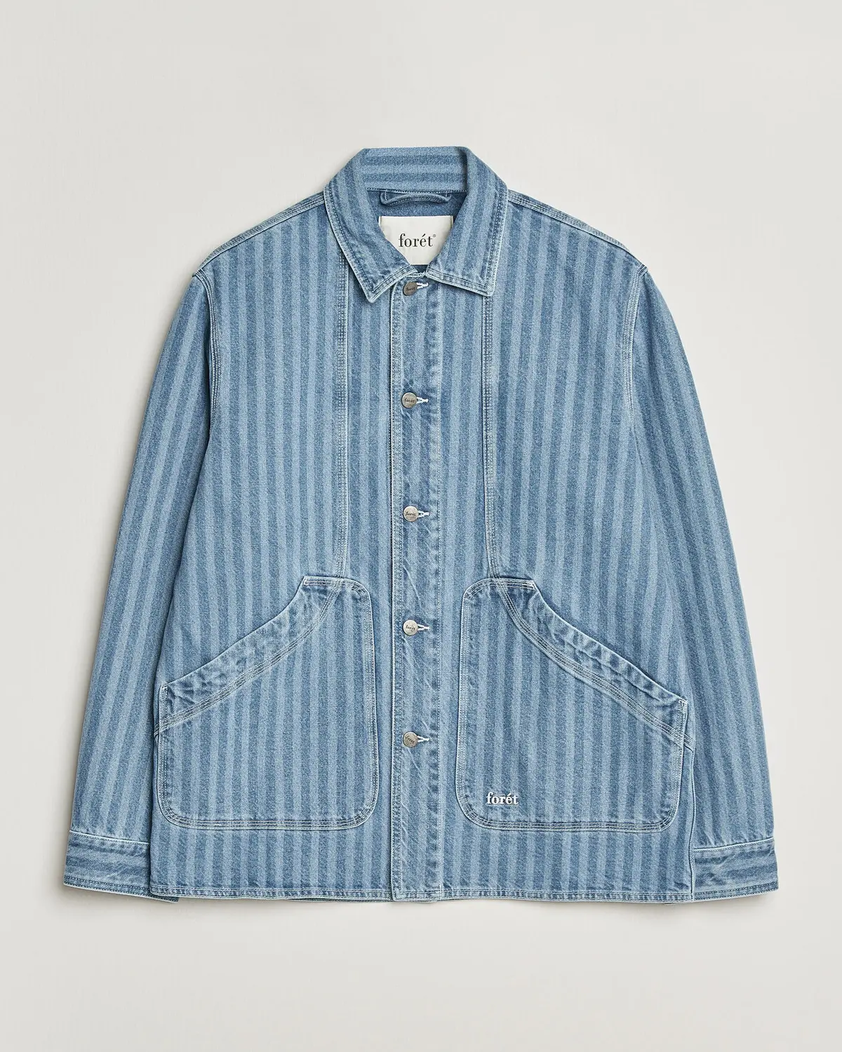 Forét Berry Denim Overshirt Striped Denim